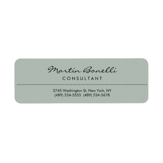 Ash Grey Modern Minimalist Plain (Front)