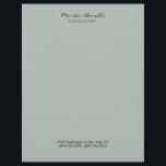 Ash Grey Modern Minimalist Plain Letterhead<br><div class="desc">You can easily change the fonts and colours. You can also add your logo and the background image as you like.</div>