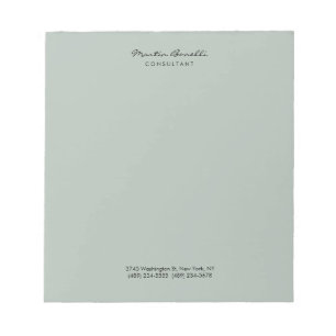 Ash Grey Modern Minimalist Plain Notepad