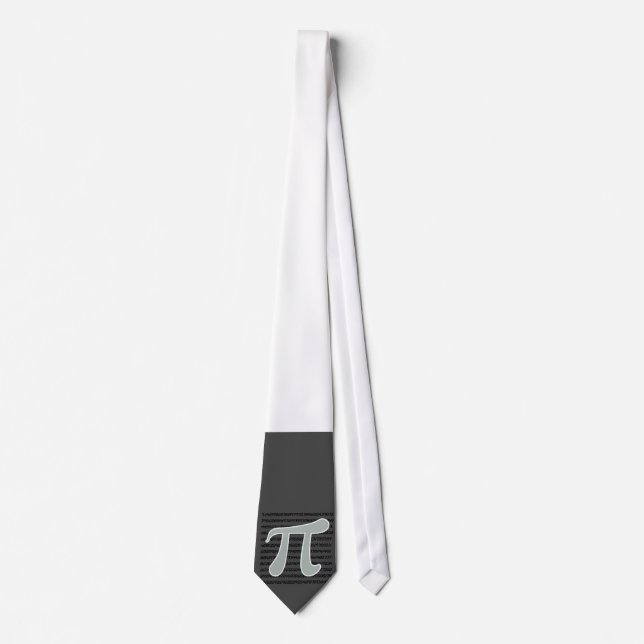 Ash Grey Pi Symbol Tie (Front)
