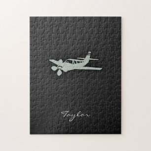 Ash Grey Plane Jigsaw Puzzle