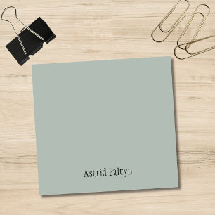 Ash Grey Professional Minimalist Black Script Post-it Notes