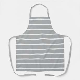 Ash Grey Stripes Design  Apron