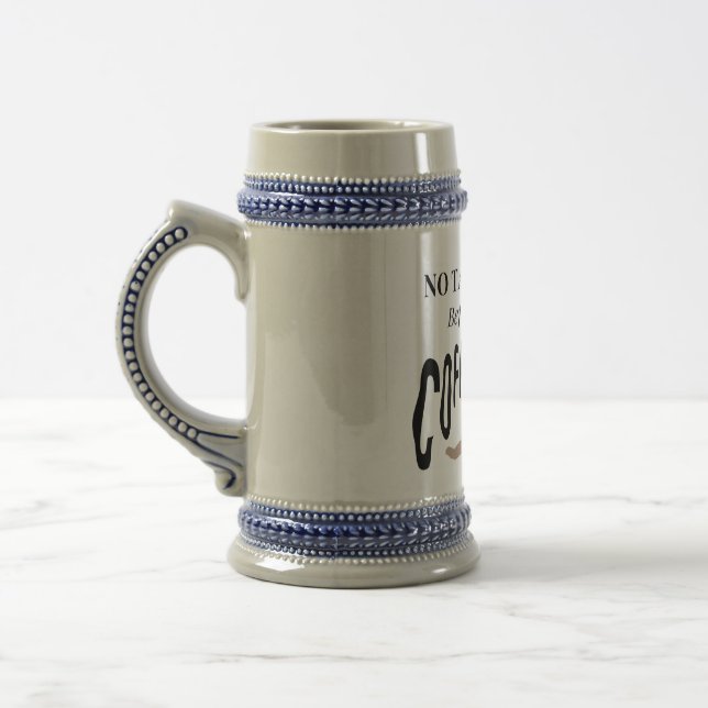 Ash Mug with Black & White Funny Coffee  (Left)