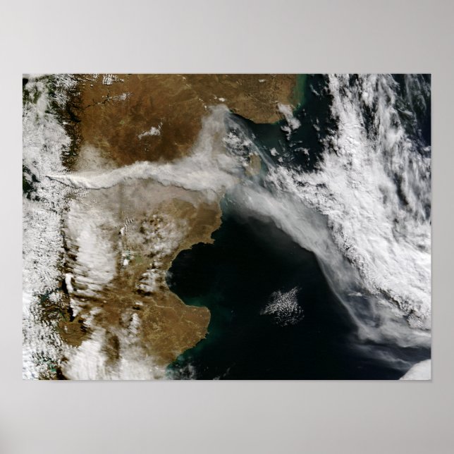 Ash plume from eruption of Chaiten volcano, Chi Poster (Front)