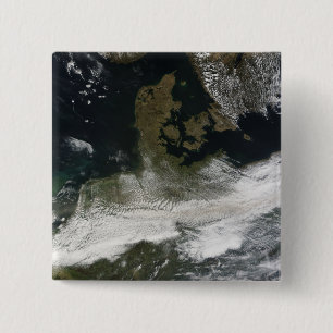 Ash plume from Eyjafjallajokull Volcano 2 2 Inch Square Button