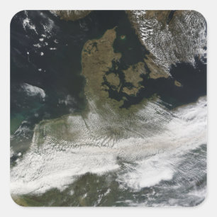 Ash plume from Eyjafjallajokull Volcano 2 Square Sticker