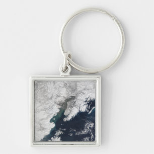 Ash plume from Mount Redoubt, Alaska Keychain
