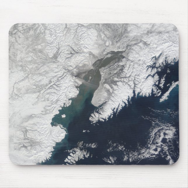 Ash plume from Mount Redoubt, Alaska Mouse Pad (Front)