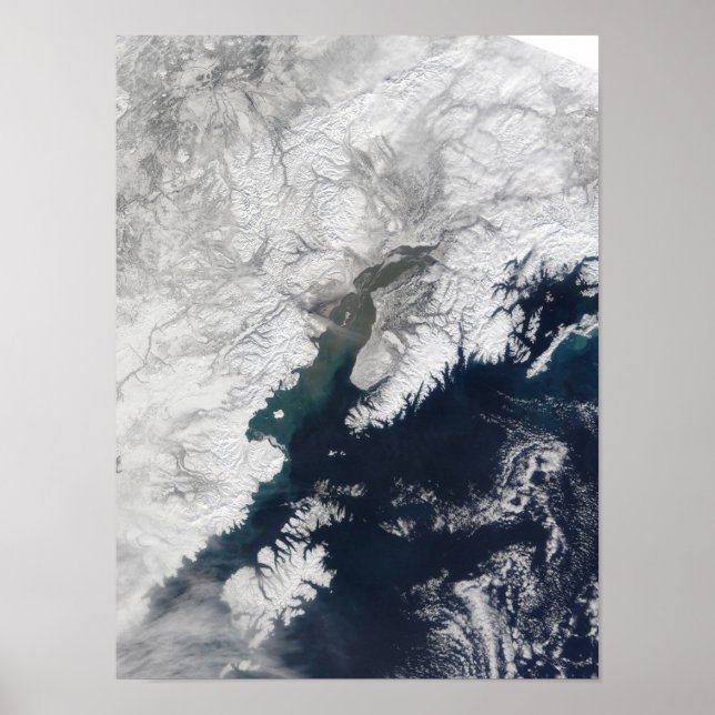 Ash plume from Mount Redoubt, Alaska Poster (Front)