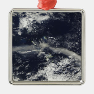Ash Plume from Soufriere Hills, Montserrat Metal Ornament