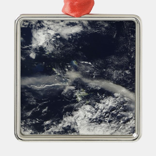 Ash Plume from Soufriere Hills, Montserrat Metal Ornament (Front)
