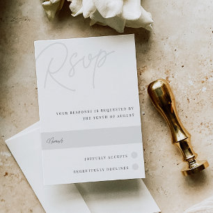 Ash Script Watermark Traditional RSVP Card
