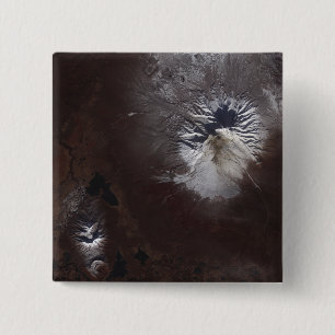 Ash stains on Russia's Shiveluch volcano�s sl 2 Inch Square Button