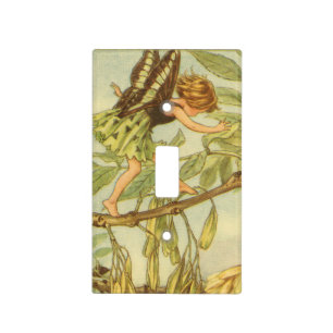 Ash Tree Fairy Walking on Branch Light Switch Cover