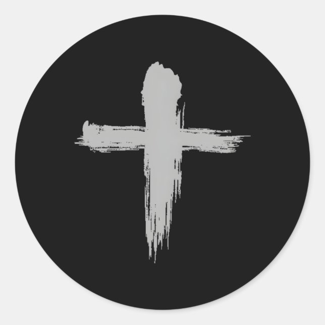 Ash Wednesday Christian Lent Cross Blessing Holy W Classic Round Sticker (Front)
