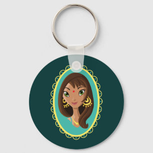 Asha the Indian Beauty Keychain