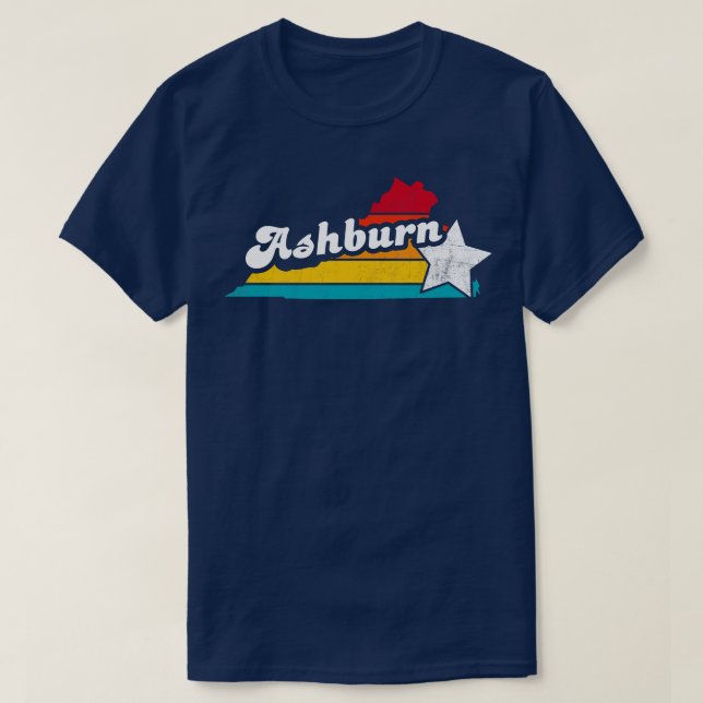 Ashburn Virginia Vintage Distressed Souvenir T-Shirt (Design Front)