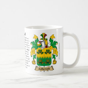 Ashcraft, the Origin, the Meaning and the Crest Coffee Mug