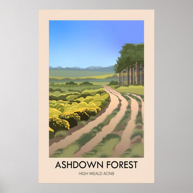 Ashdown Forest Travel Poster (Front)