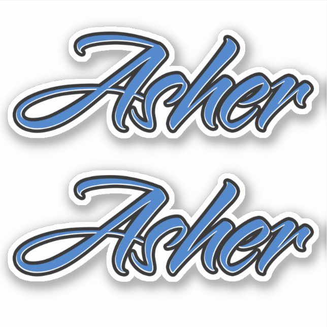 Asher Blue Autocollants Sticker Stickerset (Devant)