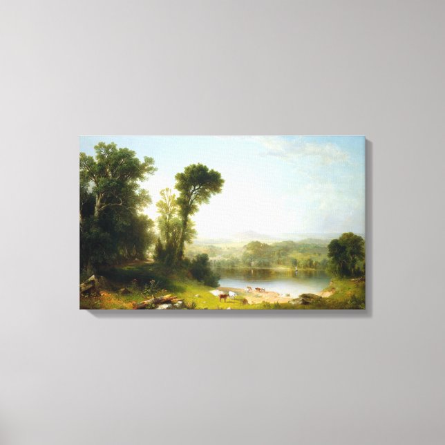 Asher Brown Durand Pastoral Landscape Canvas Print (Front)