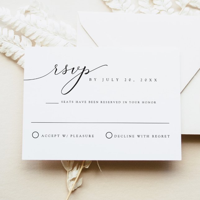 ASHER Elegant Calligraphy Script RSVP Card (Creator Uploaded)