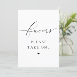 ASHER Elegant Minimalist Script Take a Favour Sign Invitation