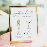 ASHER Elegant Watercolor Cocktail Signature Drink Poster<br><div class="desc">This printable signature drink sign template features an elegant script font and a modern minimalist design. The watercolor graphics are handmade and 15 popular drinks are included here in this listing. Click the 'edit using design tool' button in the personalization section to see the drinks that are included. Each drink...</div>