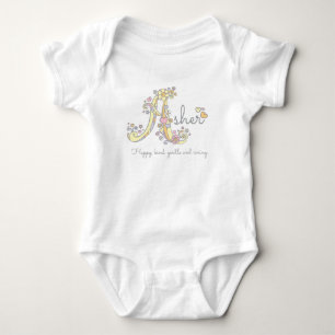 Asher girls name decorative custom meaning baby bodysuit