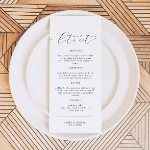 ASHER Modern Elegant Calligraphy Script Menu