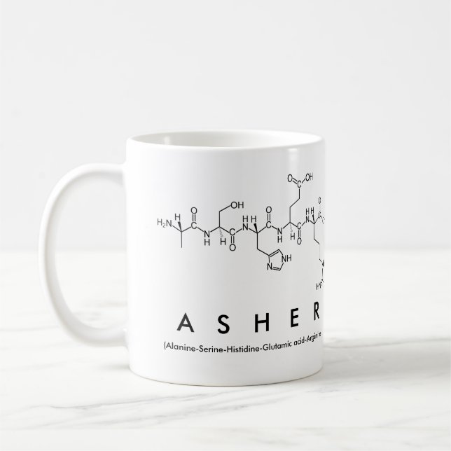 Asher peptide name mug (Left)