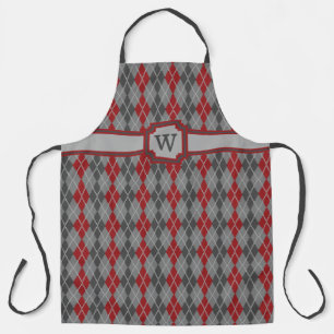 Ashes and Embers Argyle All-Over Print Apron