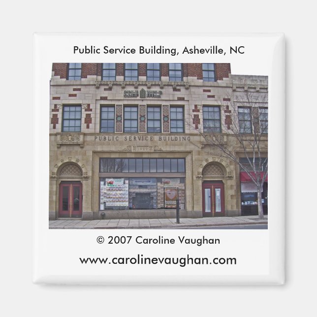 Asheville 1699, Public Service Building, Ashevi... Magnet (Front)