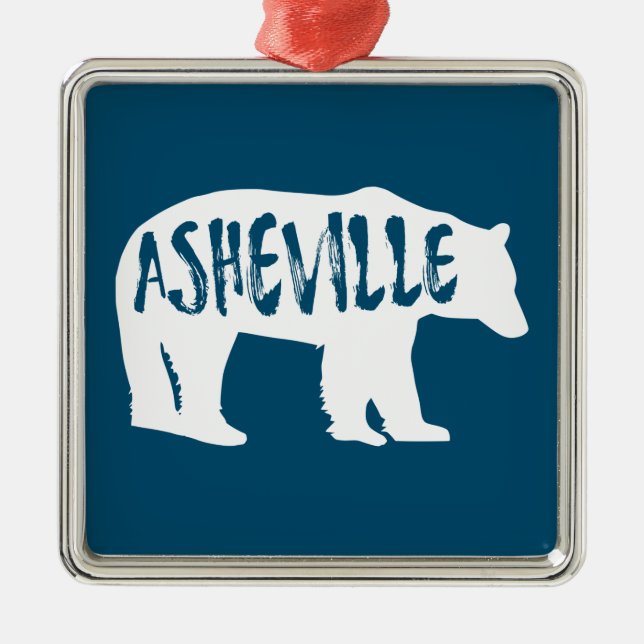 Asheville Bear Metal Ornament (Front)