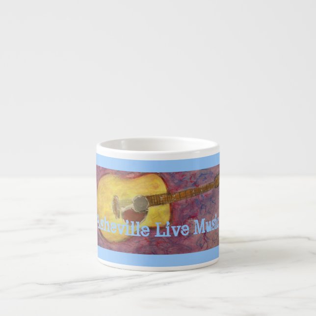 Asheville Live Music Espresso Cup (Front)