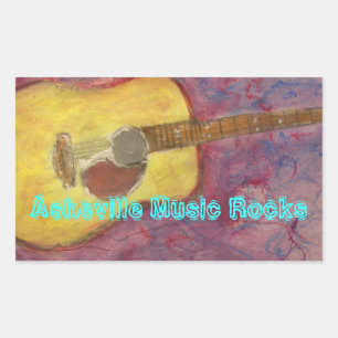 Asheville Music Rocks Sticker