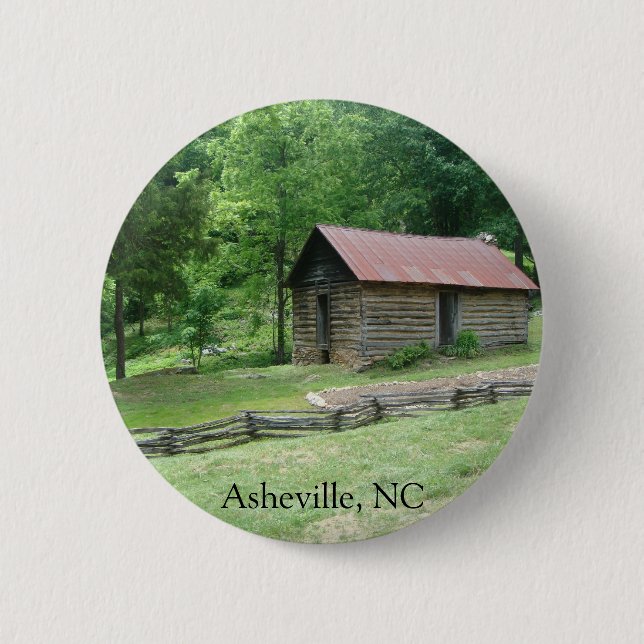 Asheville, North Carolina 2 Inch Round Button (Front)