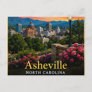 Asheville North Carolina Blue Ridge Mountains 🗺️ Postcard