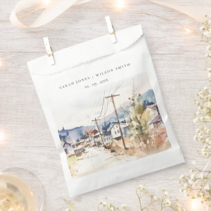 Asheville, North Carolina Landscape Wedding Favour Bag