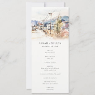 Asheville North Carolina Landscape Wedding Program