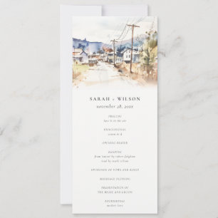 Asheville North Carolina Landscape Wedding Program