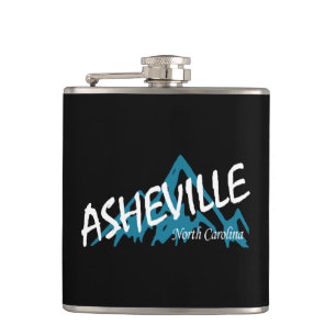 Asheville North Carolina Mountains Hip Flask