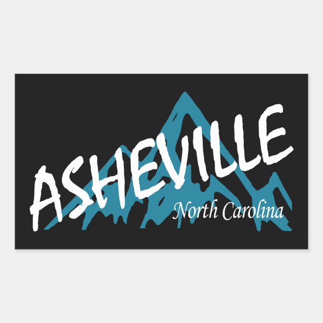 Asheville North Carolina Mountains Sticker (Front)