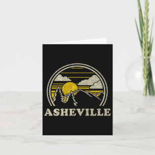 Asheville North Carolina Nc T Shirt Vintage Hiking Card