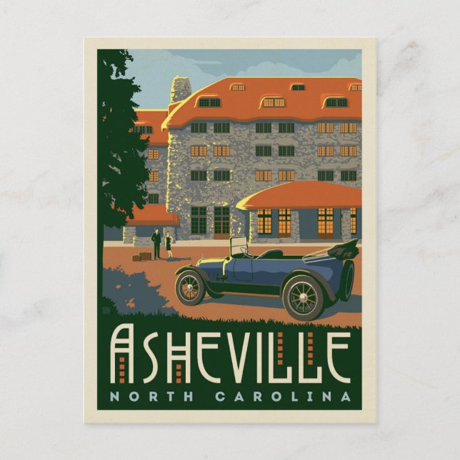 Asheville, North Carolina Postcard (Front)