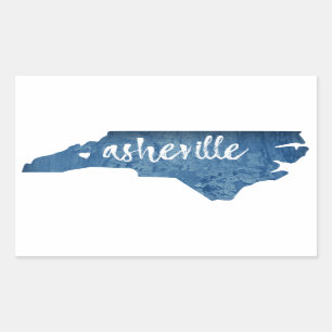 Asheville North Carolina Wood Grain Sticker