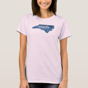 Asheville North Carolina Wood Grain T-Shirt