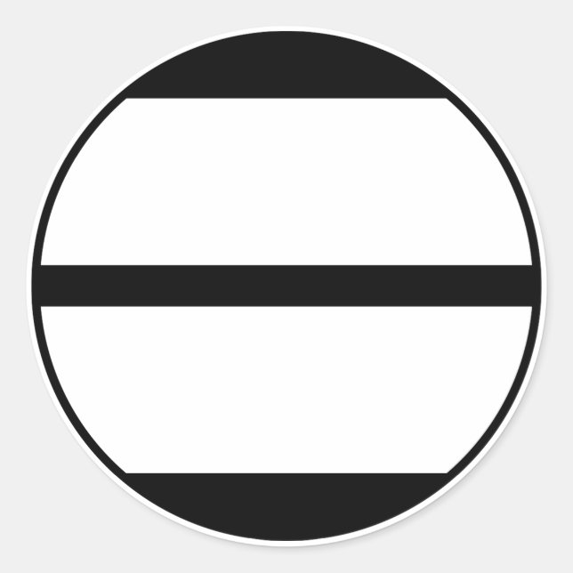Ashikaga two-line crest classic round sticker (Front)