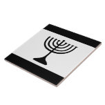 Ashkenazi Yiddish Flag Tile<br><div class="desc">6” x 6” square ceramic tile with an image of what is called the “Yiddish flag.” It is most recognizable due to its obvious and uncanny resemblance to the blue-and-white flag of Israel, itself modelled on the Jewish prayer shawl. Indeed the “Yiddish flag” looks like an inverted Israeli flag, an...</div>